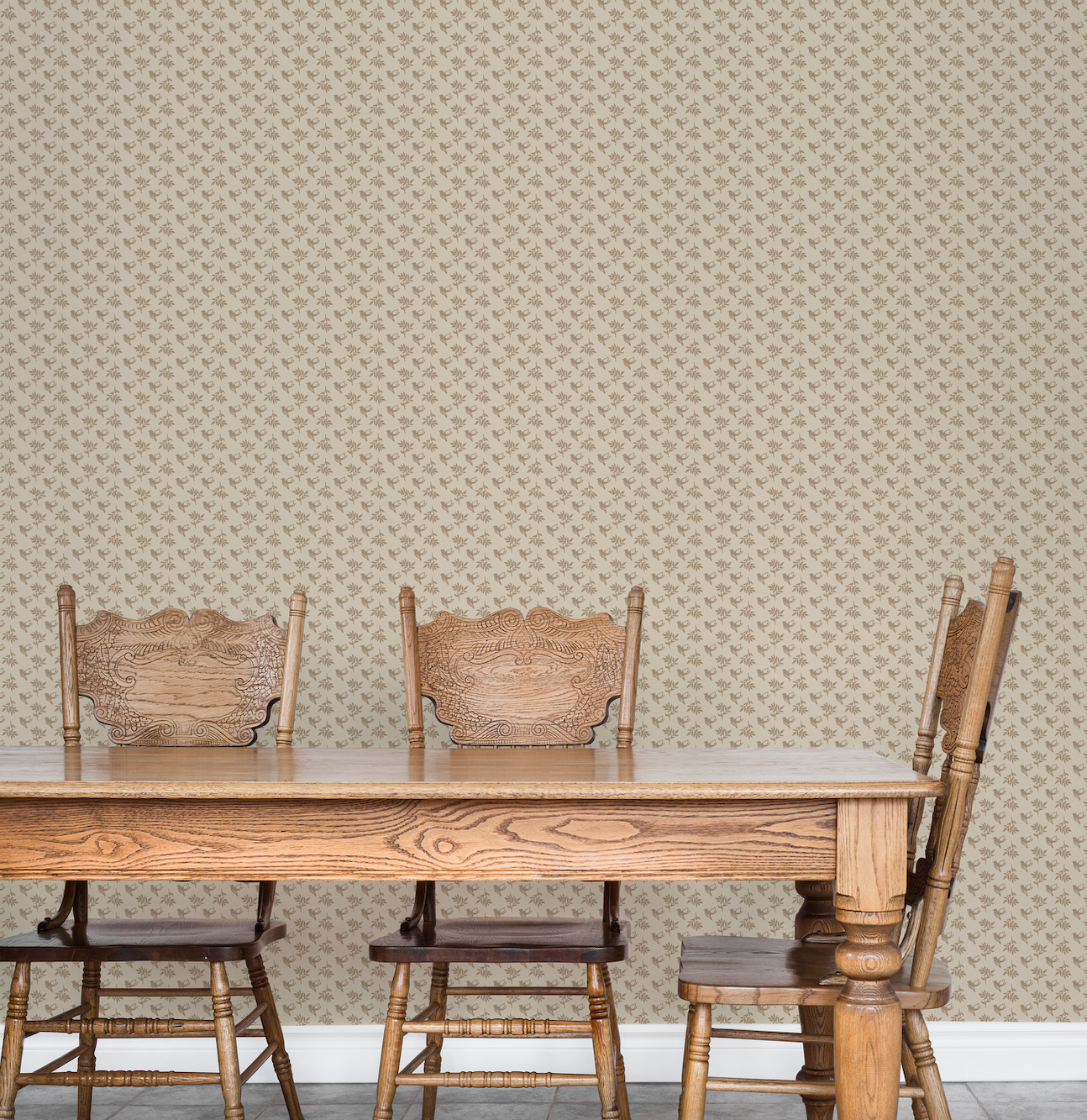 Scout Wallpaper in Brown and Dark Brown Traditional Style