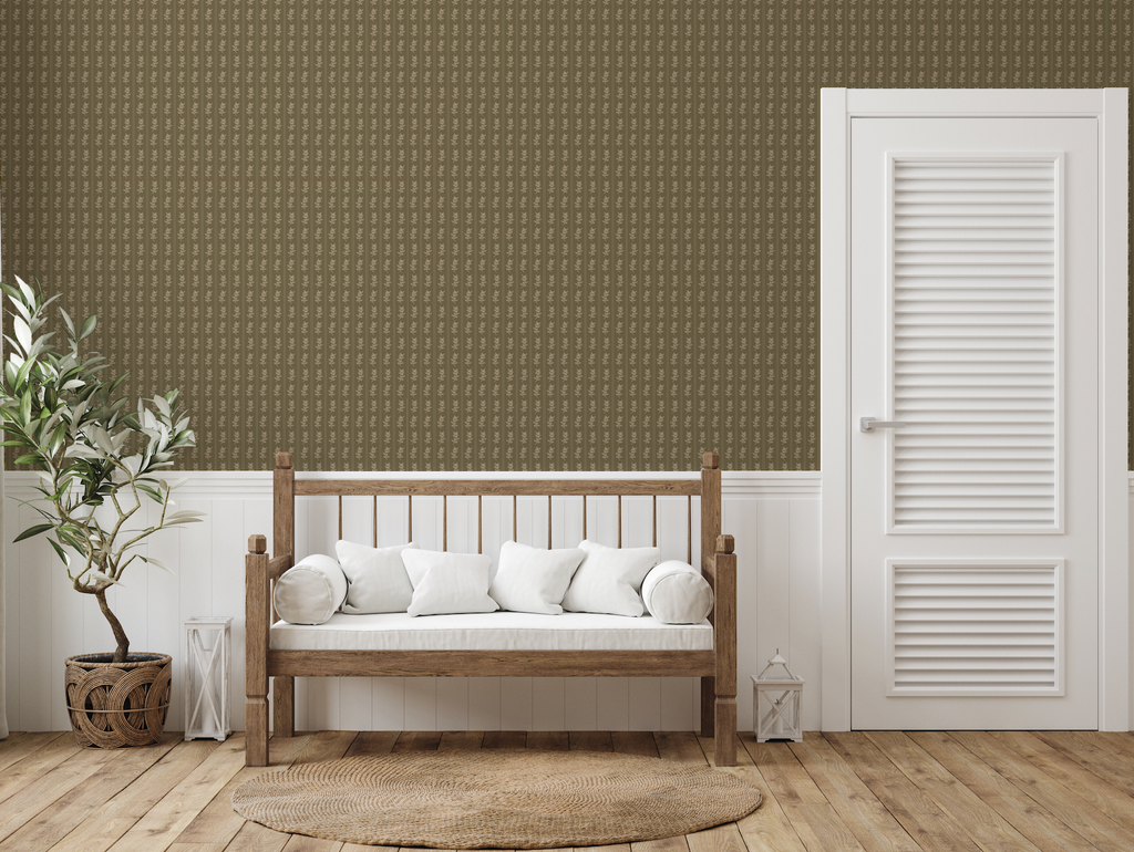 Poet Traditional Removable Wallpaper - Beige & Taupe