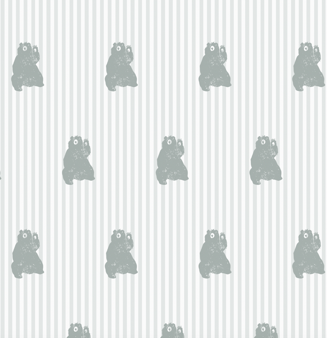 Theodore Whimsical Animal Print Wallpaper in White and Brown
