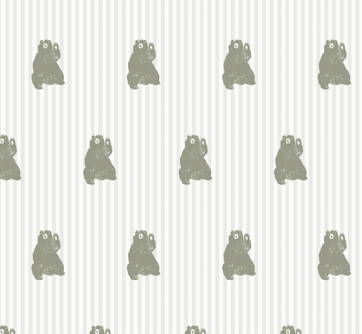 Theodore Whimsical Animal Print Wallpaper in White and Brown