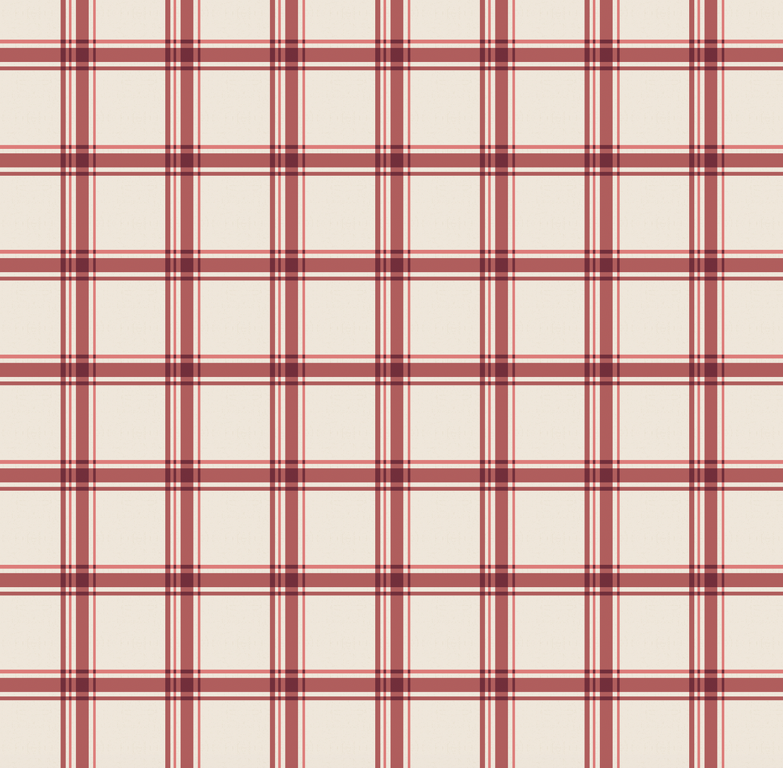 Chad Plaid Wallpaper in Cream and Blue - Modern Farmhouse Decor