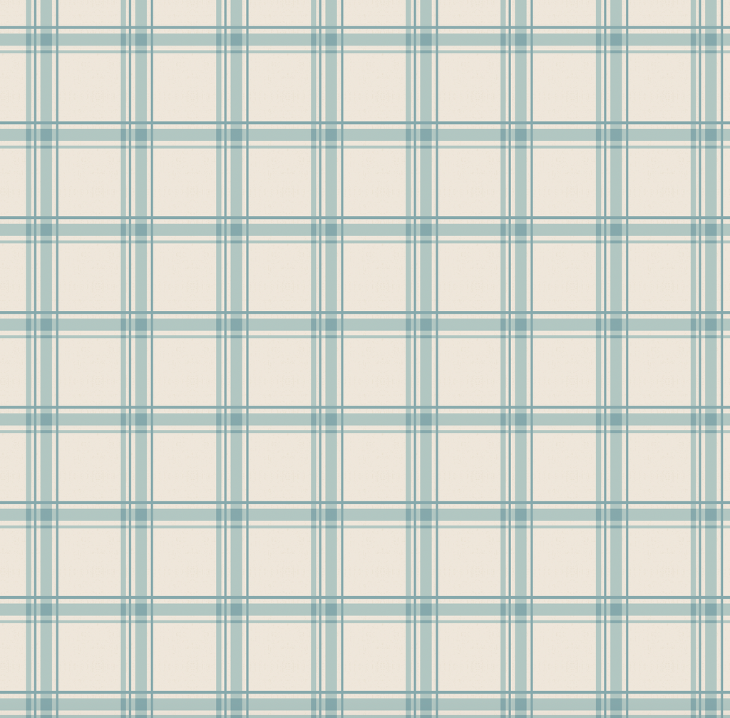 Chad Plaid Wallpaper in Cream and Blue - Modern Farmhouse Decor