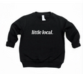 Little Local minimalist black and white pullover for children on a solid background