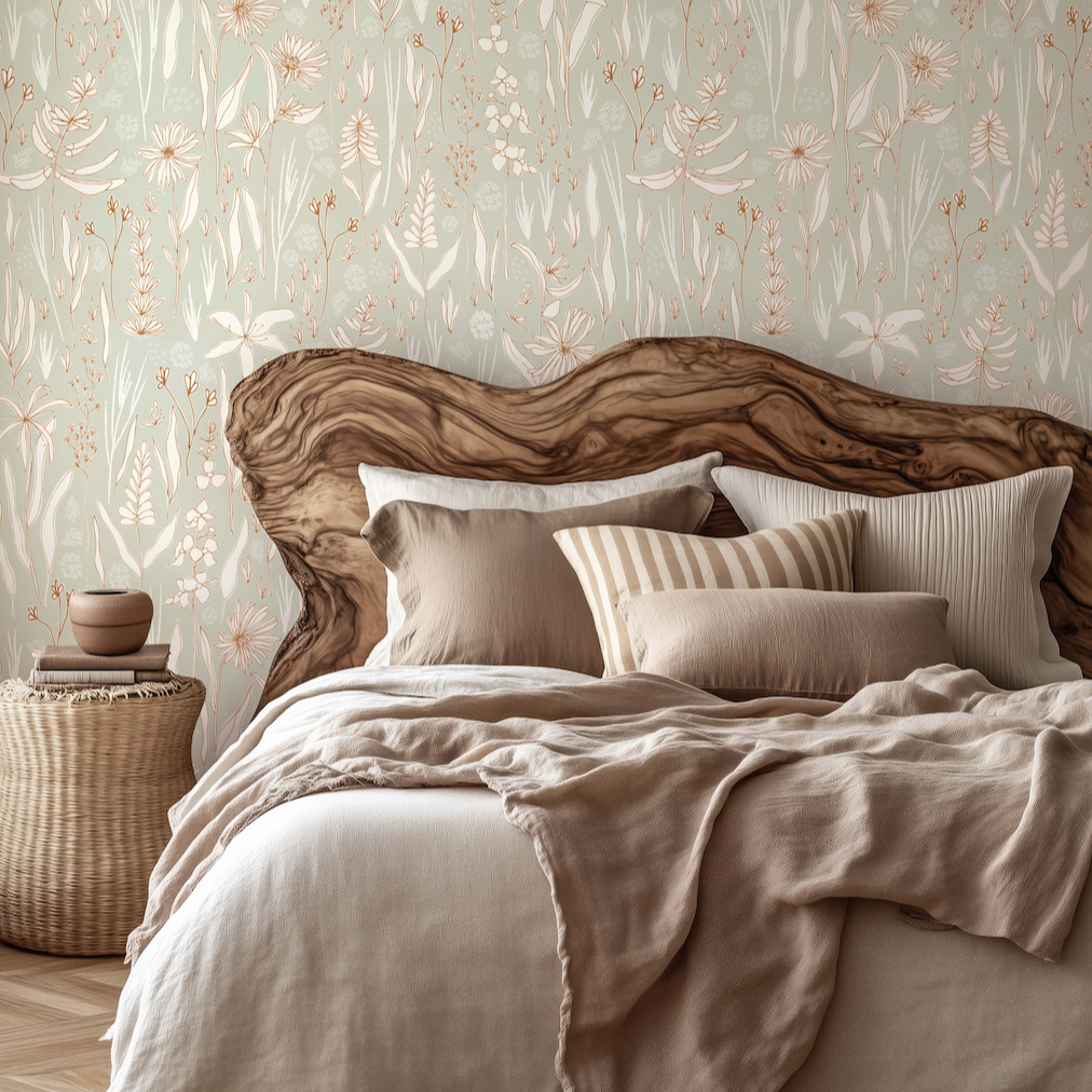 Rey Bohemian Floral Removable Wallpaper for Modern Farmhouse