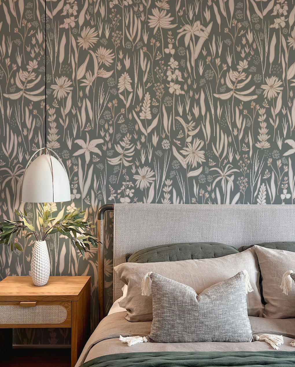 Rey Bohemian Floral Removable Wallpaper for Modern Farmhouse