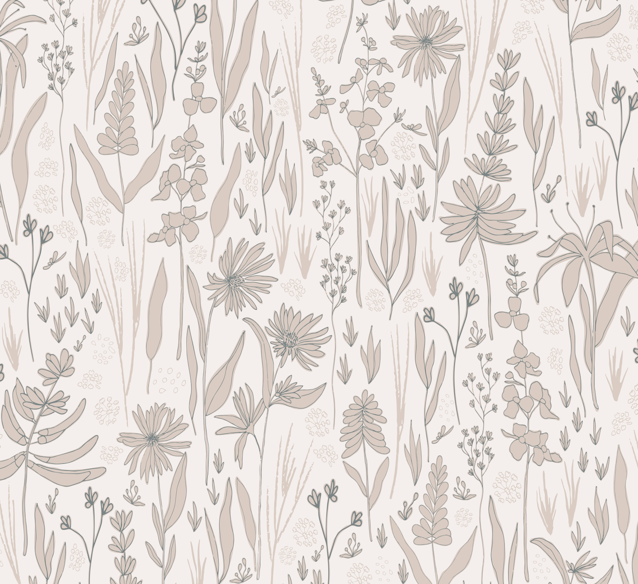 Rey Bohemian Floral Removable Wallpaper for Modern Farmhouse