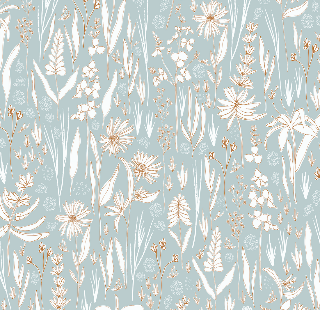 Rey Bohemian Floral Removable Wallpaper for Modern Farmhouse