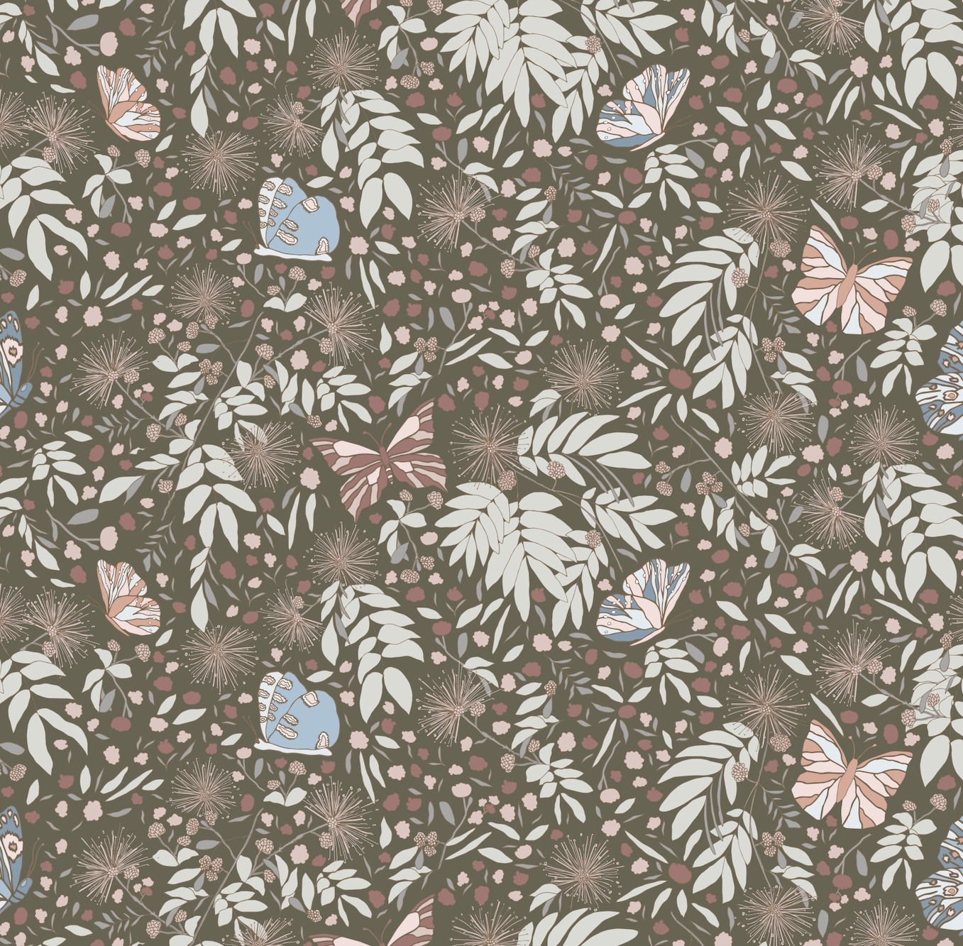 Julie Bohemian Floral Removable Wallpaper in Pastels