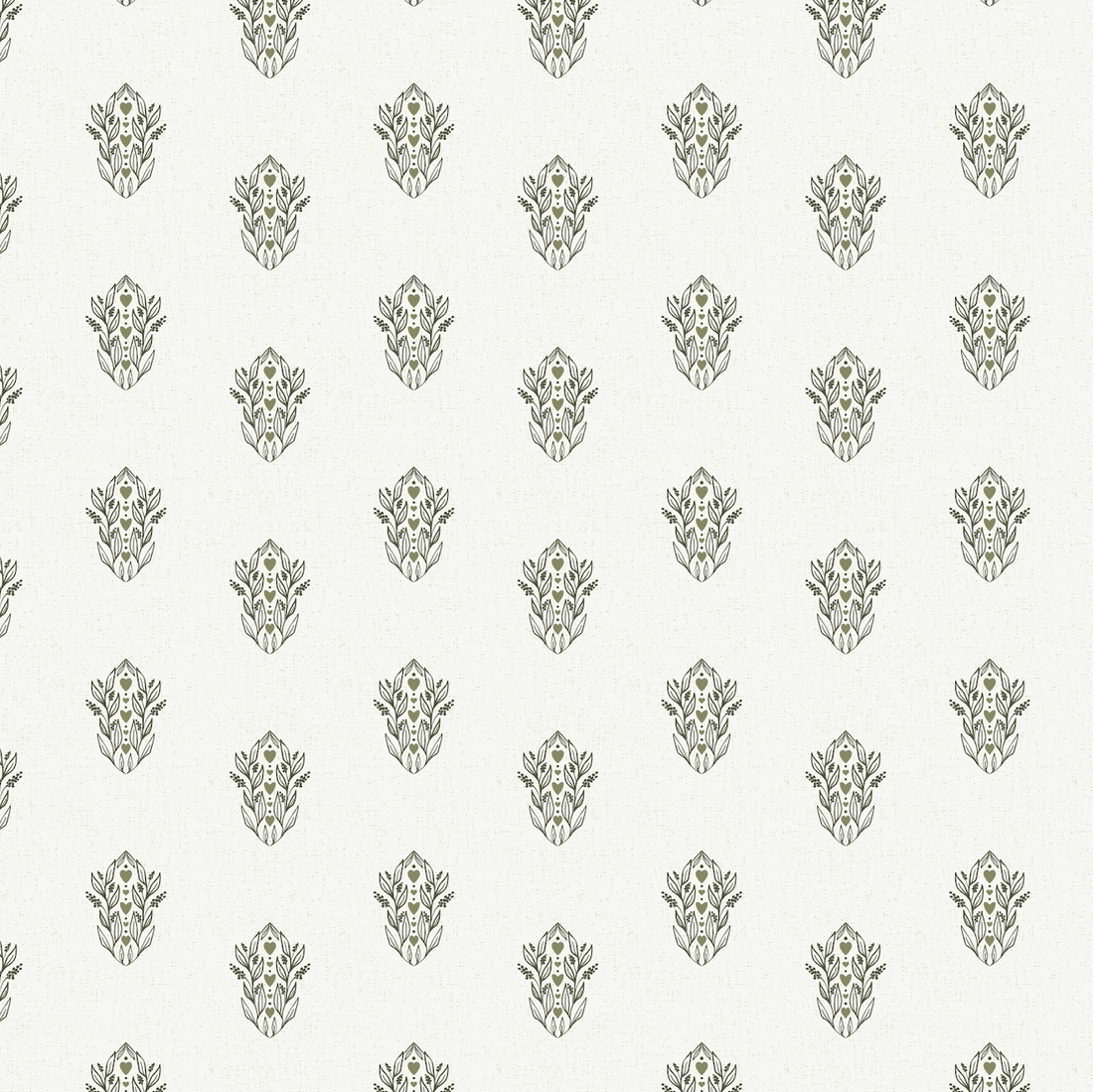 Leonore Minimalist Wallpaper - Green, Grey & White Scandinavian