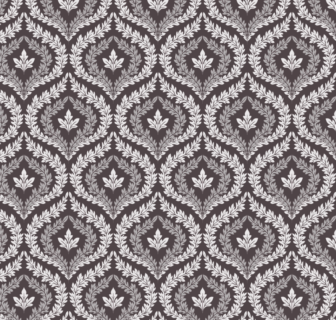 Harrison Geometric Wallpaper - Dark-Green & White Vintage Style