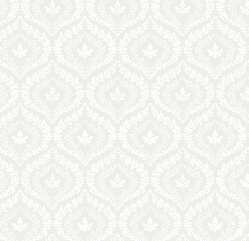 Harrison Geometric Wallpaper - Dark-Green & White Vintage Style