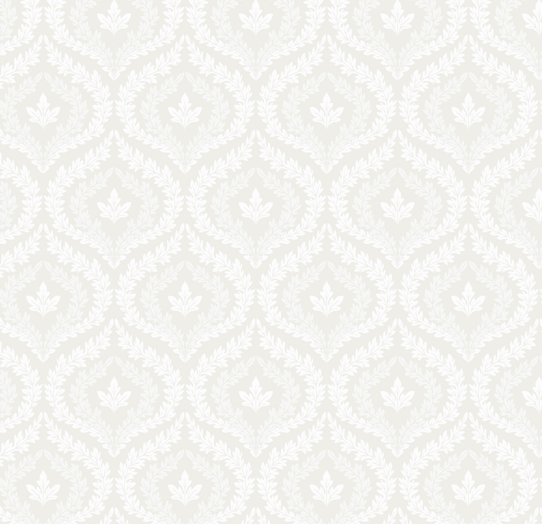 Harrison Geometric Wallpaper - Dark-Green & White Vintage Style