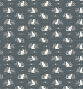 Berlioz Grey and White Whimsical Minimalist Wallpaper