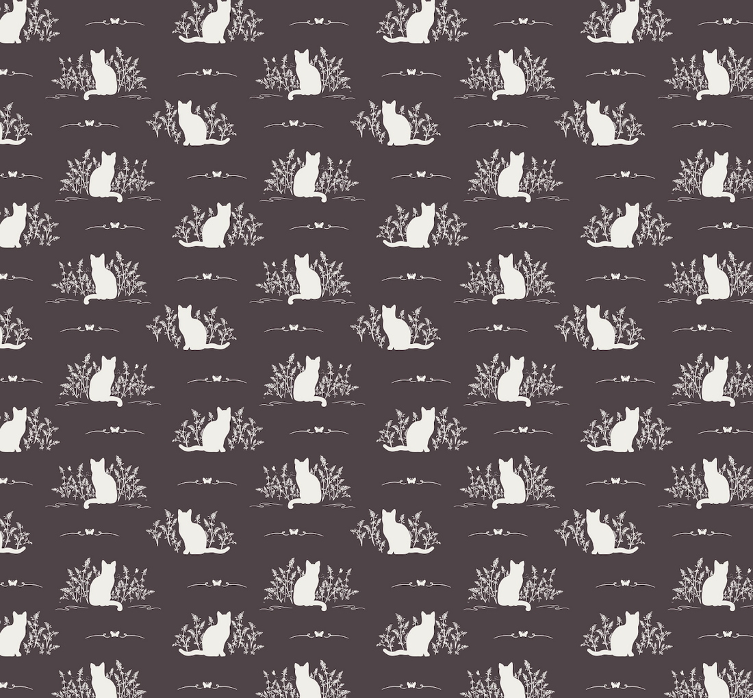 Berlioz Grey and White Whimsical Minimalist Wallpaper