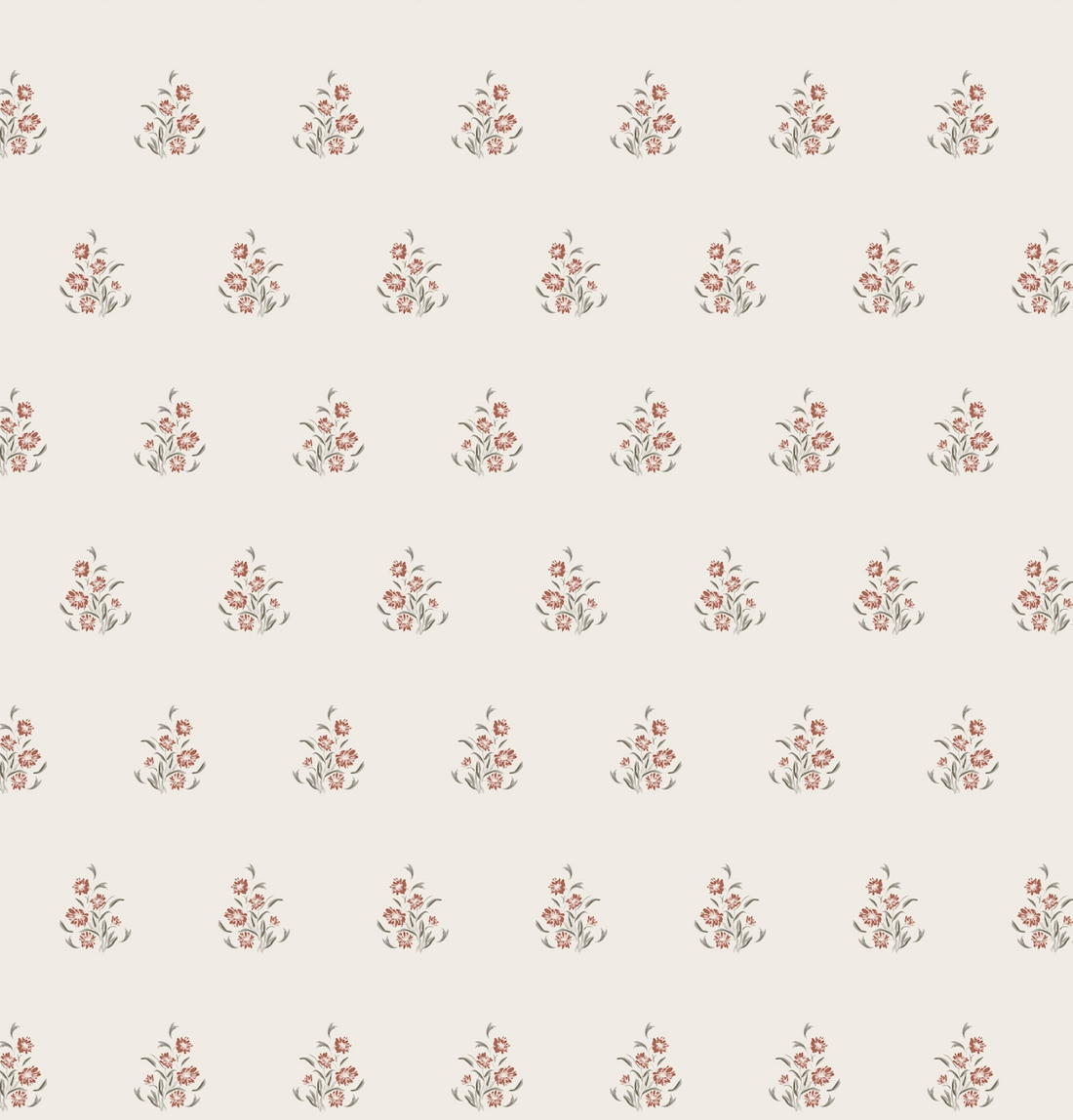 Vintage Floral Wallpaper, Traditional Cottagecore Wall Decor