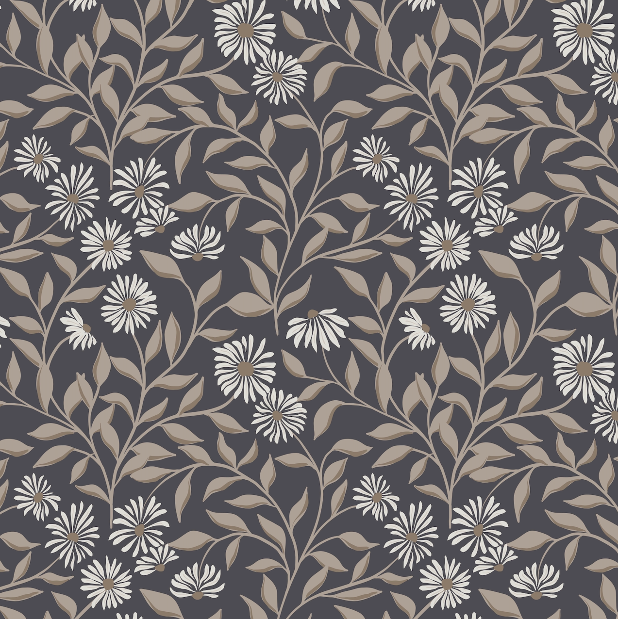 Adrian Floral Wallpaper - Sage Green, Cream & Muted Orange