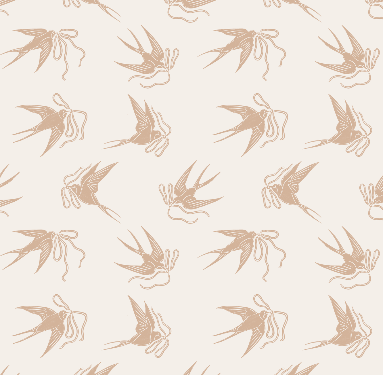 Sloane Floral Wallpaper in Soft Pastel Blue-Grey and Sage-Green
