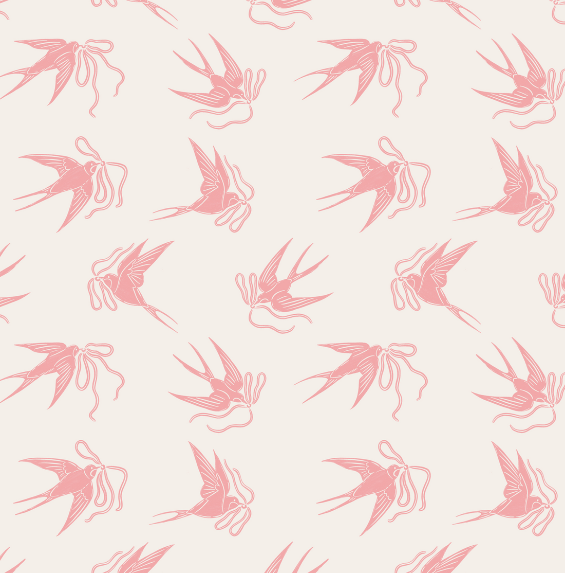 Sloane Floral Wallpaper in Soft Pastel Blue-Grey and Sage-Green