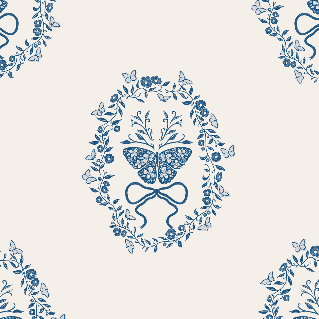 Mallory Sage Green and Blush Pink Floral Wallpaper