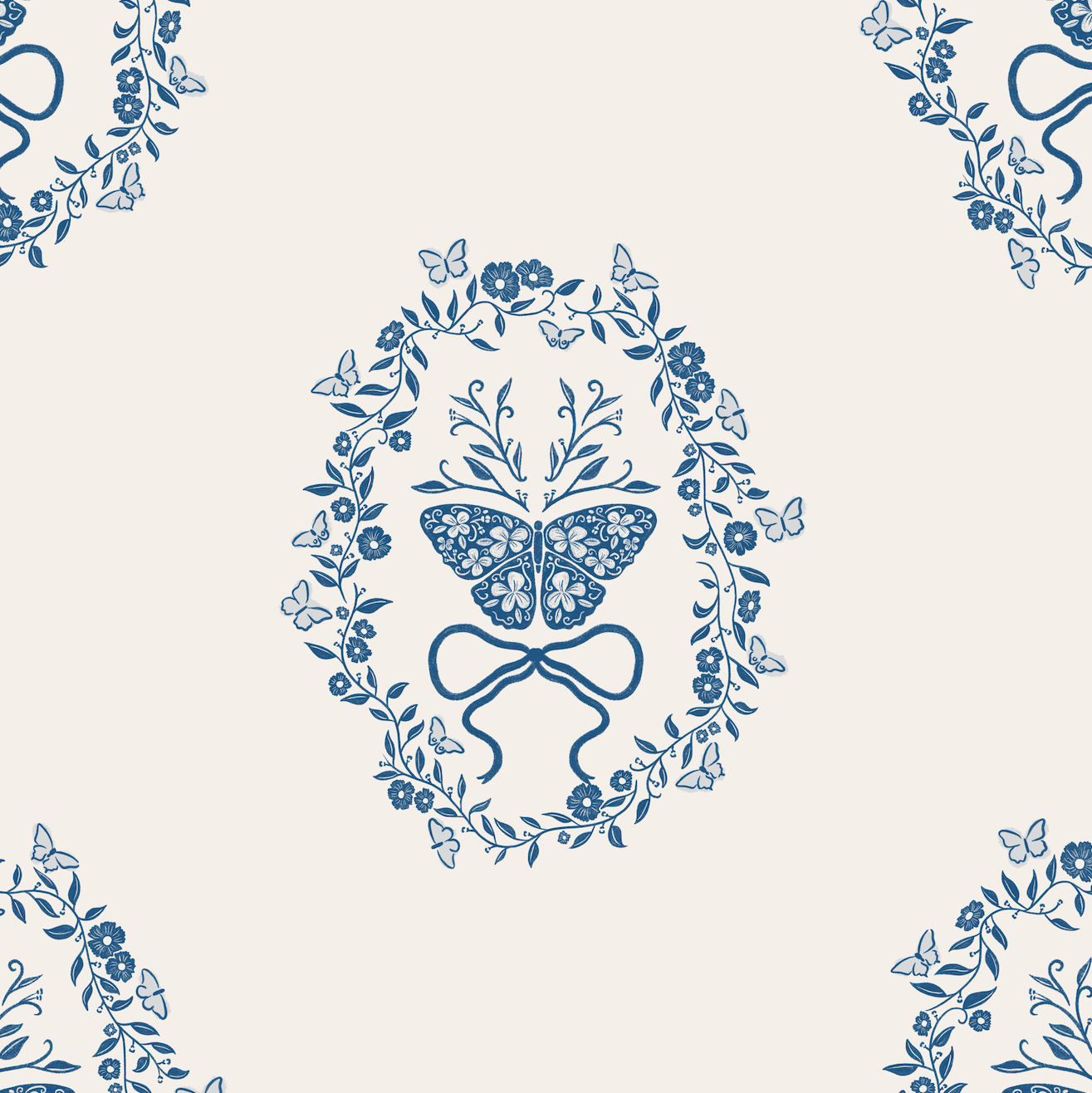 Mallory Sage Green and Blush Pink Floral Wallpaper