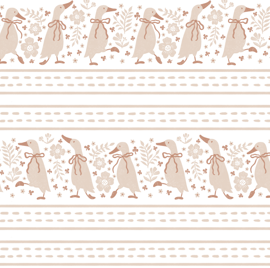 Gabby Whimsical Scandi-Nursery Wallpaper in Beige and Green