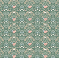 Zuri Floral Wallpaper in Green, Blue, Pink and White