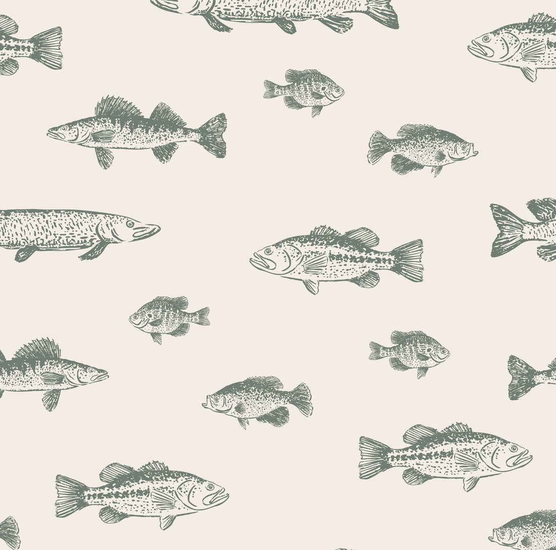 Marlin Removable Wallpaper in Beige and Dark-Grey