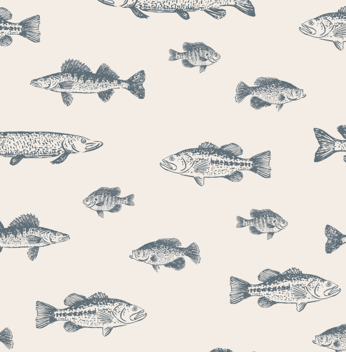 Marlin Removable Wallpaper in Beige and Dark-Grey