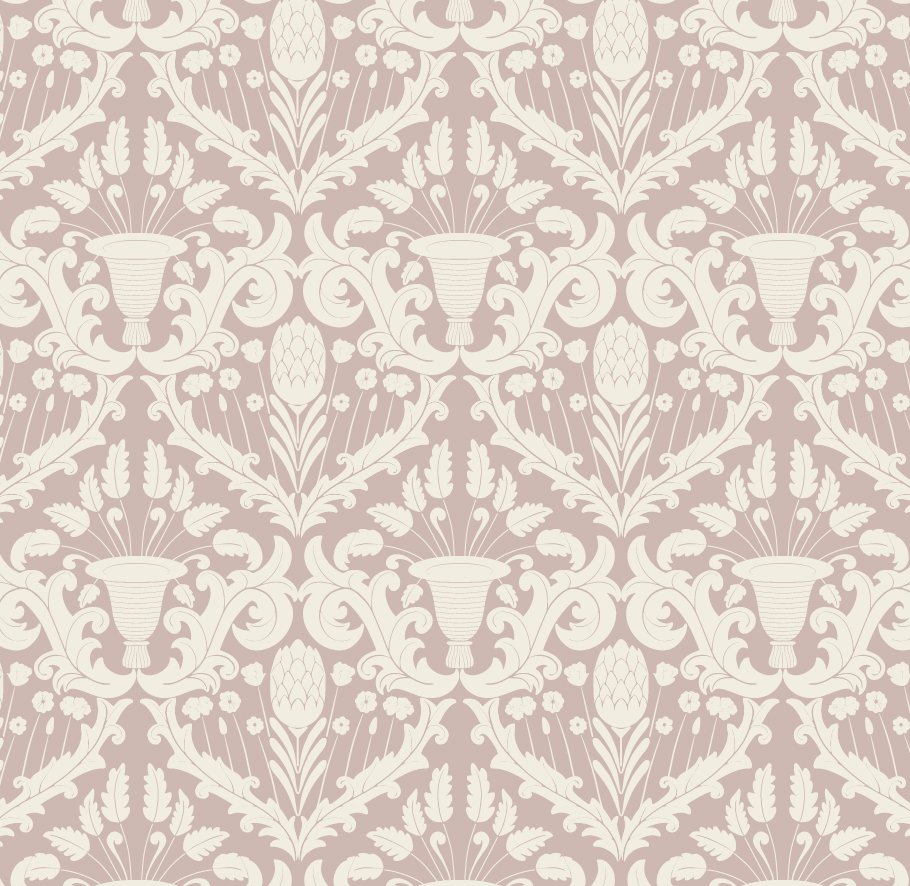Giselle Floral Wallpaper in Beige and Cream Traditional Print