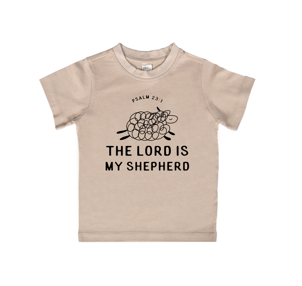 The Lord is My Shepherd Psalm 23 Unisex Graphic Tee - Beige