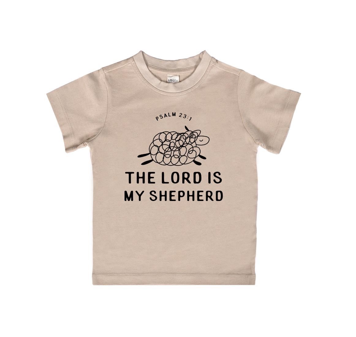The Lord is My Shepherd Psalm 23 Unisex Graphic Tee - Beige