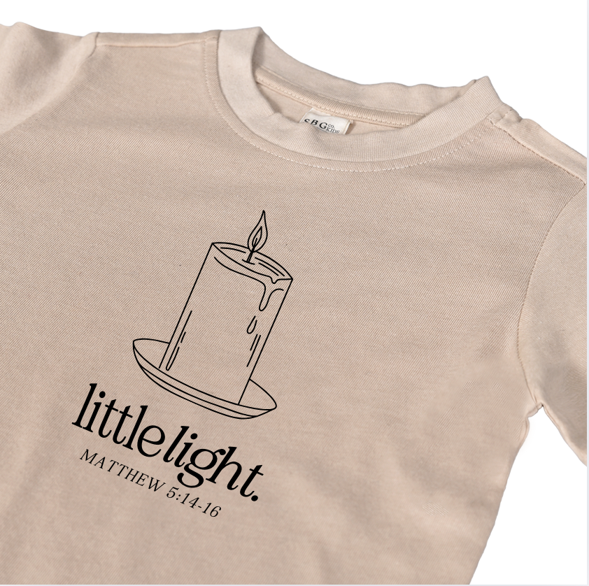 Little Light Tee for Kids - Minimalist Cotton Graphic T-Shirt