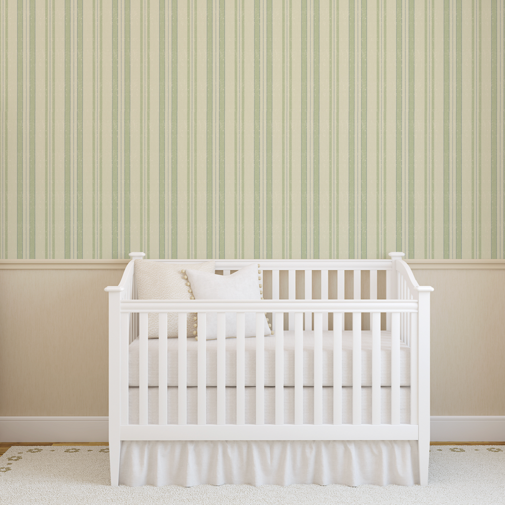 Joey Striped Removable Wallpaper in Light Blue & Cream