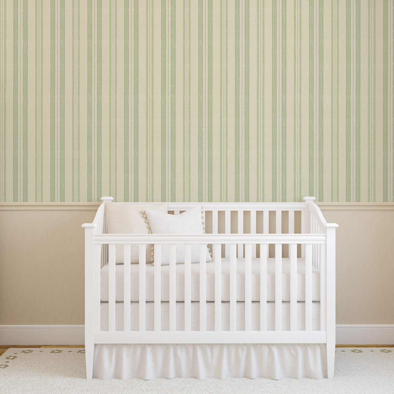 Joey Striped Removable Wallpaper in Light Blue & Cream