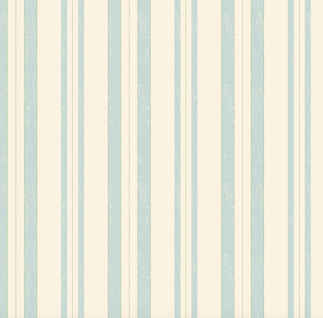 Joey Striped Removable Wallpaper in Light Blue & Cream