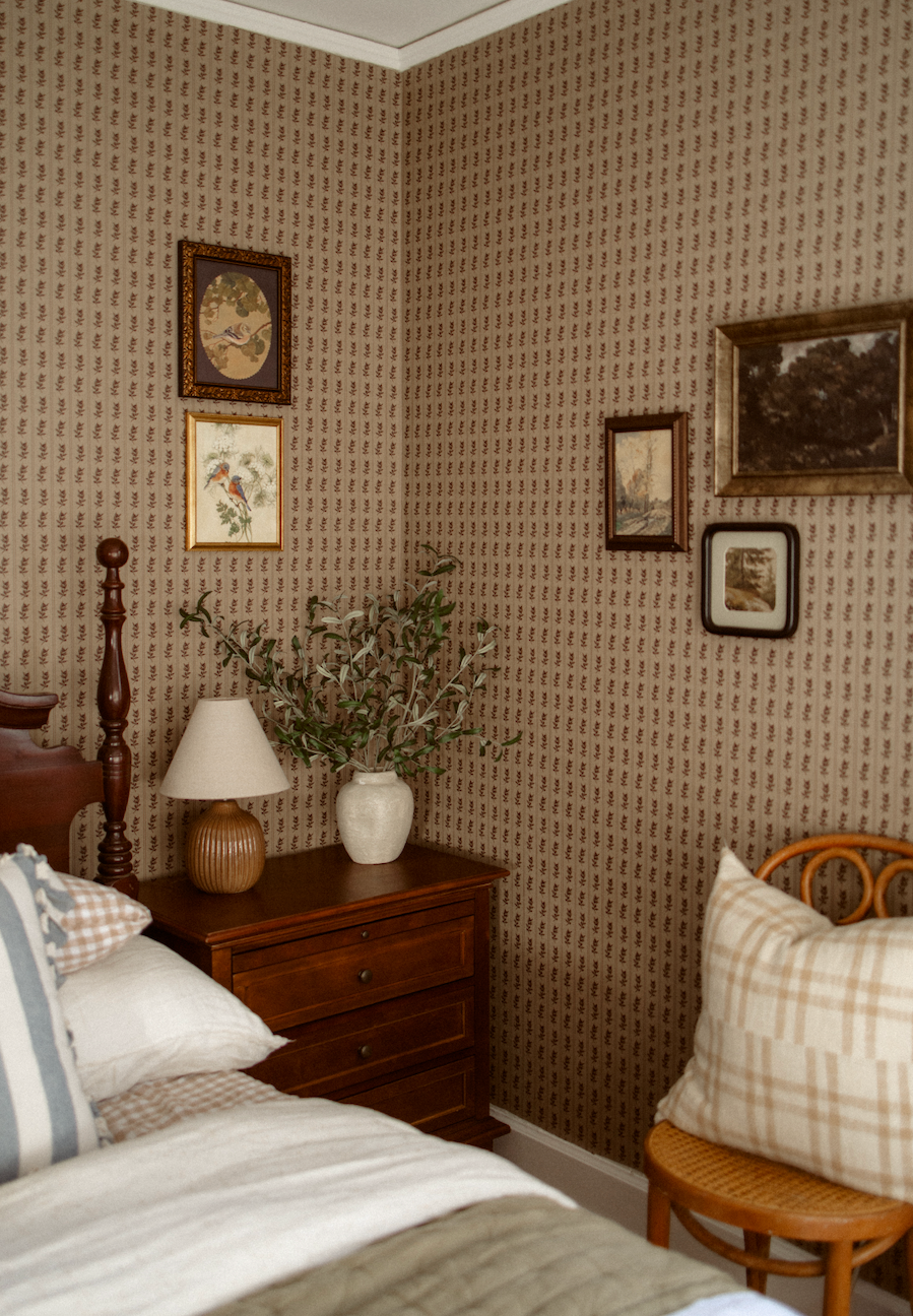 Poet Traditional Removable Wallpaper - Beige & Taupe