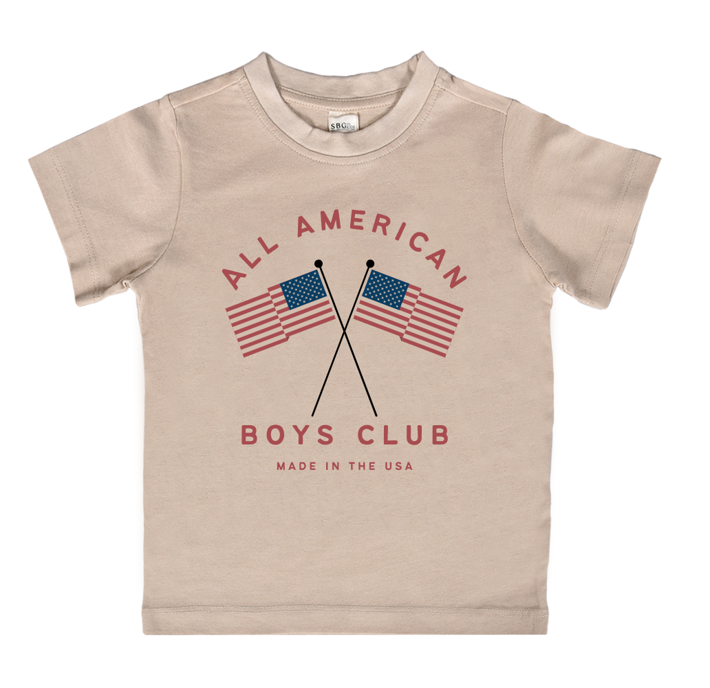 Unisex All American Boys Club graphic tee on a soft cotton blend fabric