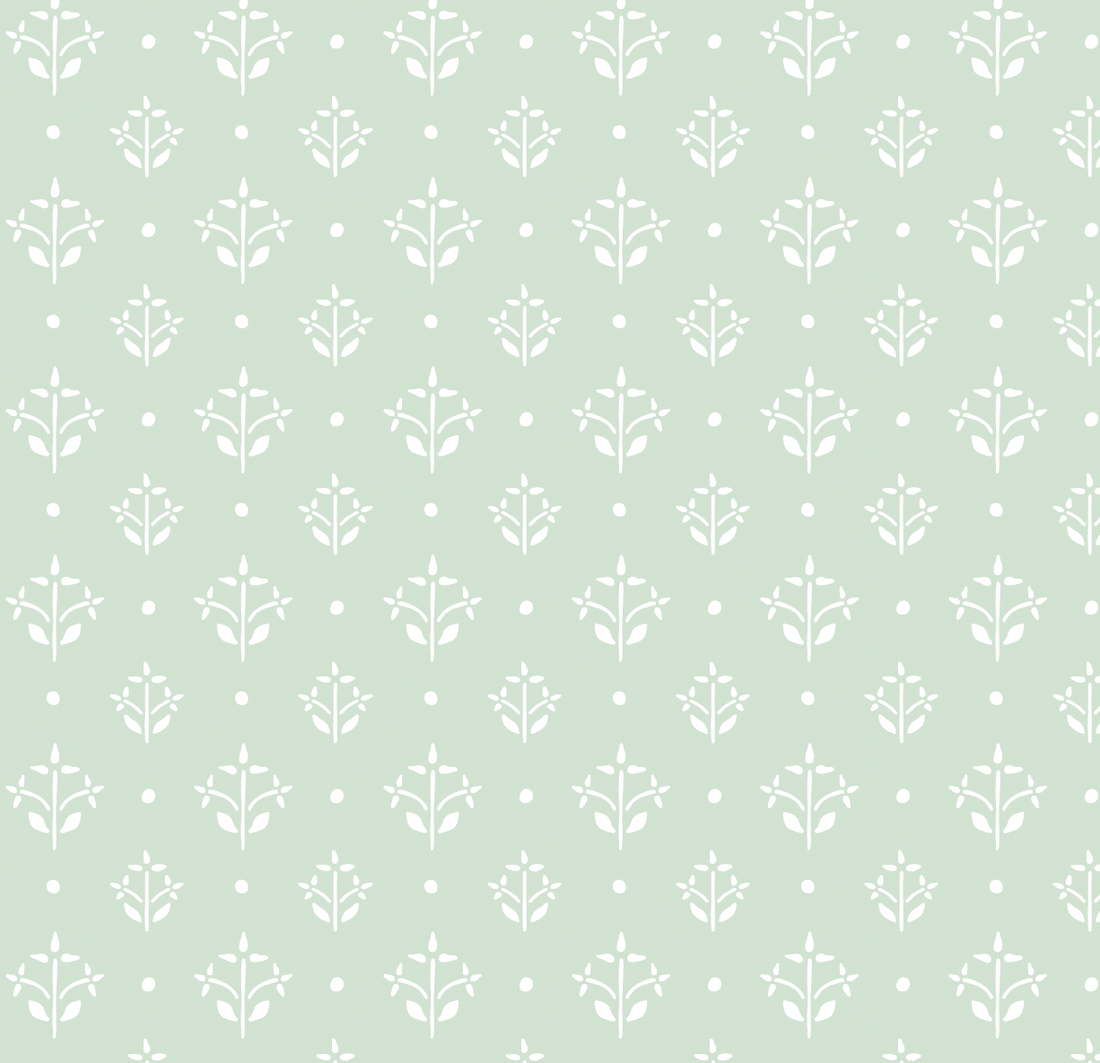 Esme Coastal Floral Removable Wallpaper - Blue White and Lavender
