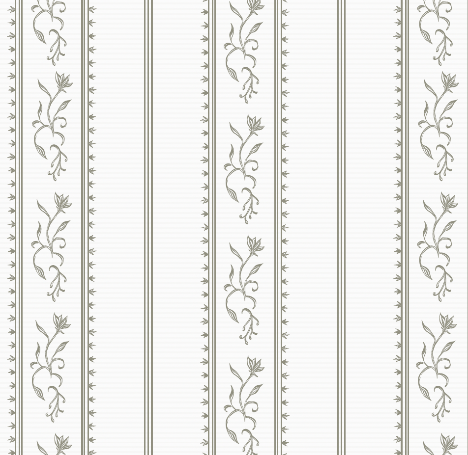Shayne Floral Wallpaper in Grey and White - Traditional Style