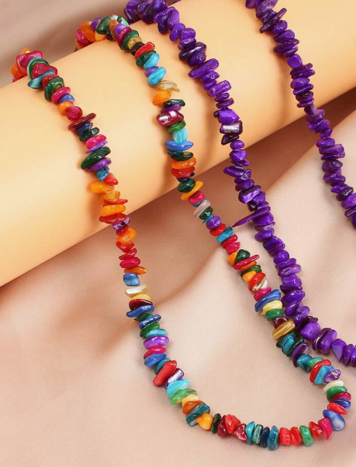 Vibrant Rainbow Puka Shell Necklace – Pride-Inspired Statement Jewelry