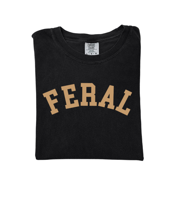 FERAL Adult Unisex Tee made of soft ringspun cotton in a standard crew neck fit.