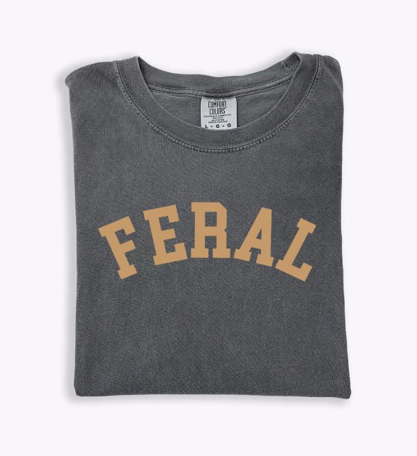FERAL Adult Unisex Graphic T-Shirt - 100% Ringspun Cotton