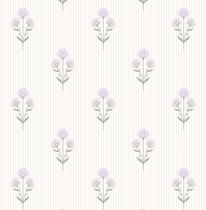 Susannah Floral Peel and Stick Wallpaper in Cream, Pink, and Sage
