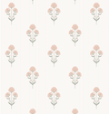 Susannah Floral Peel and Stick Wallpaper in Cream, Pink, and Sage
