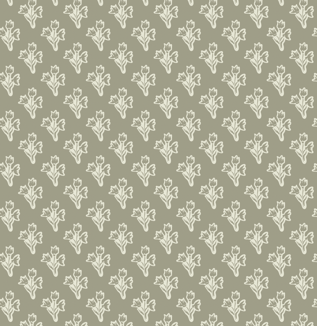 Ruthie Floral Wallpaper: Sage Green, Cream & Dusty Blue Traditional