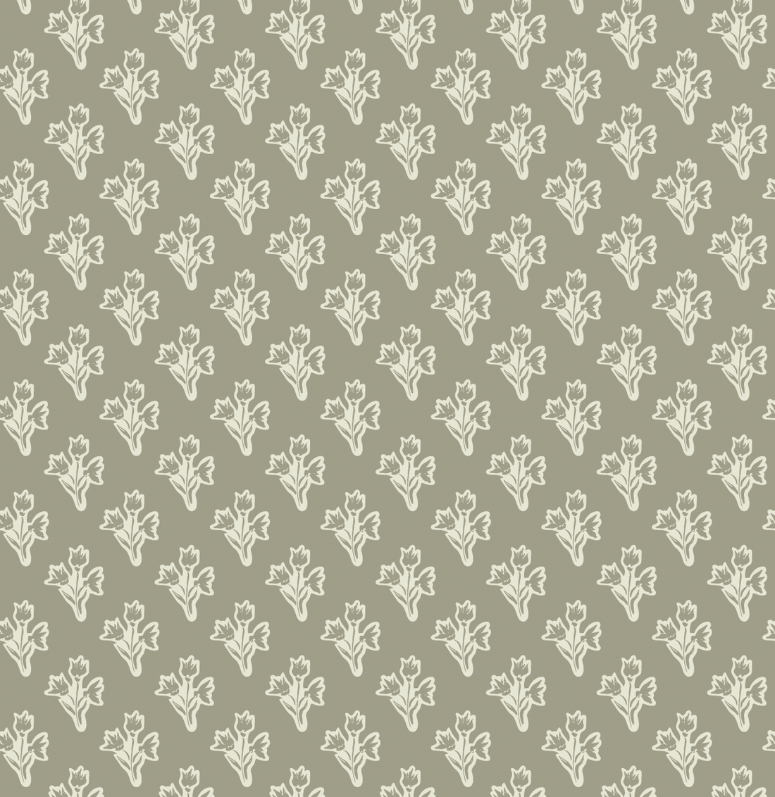 Ruthie Floral Wallpaper: Sage Green, Cream & Dusty Blue Traditional