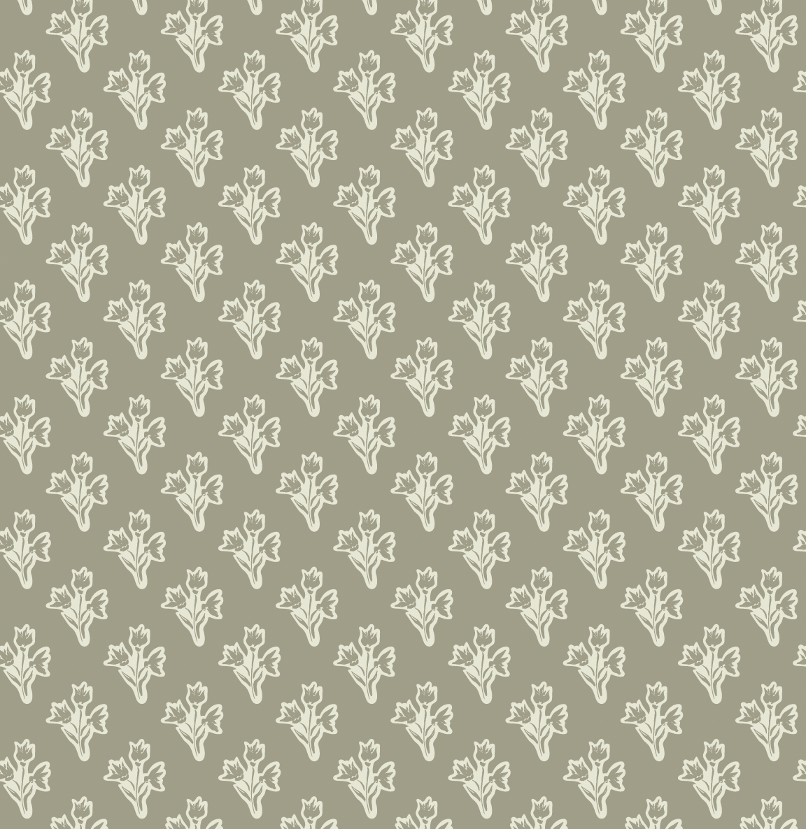 Ruthie Floral Wallpaper: Sage Green, Cream & Dusty Blue Traditional