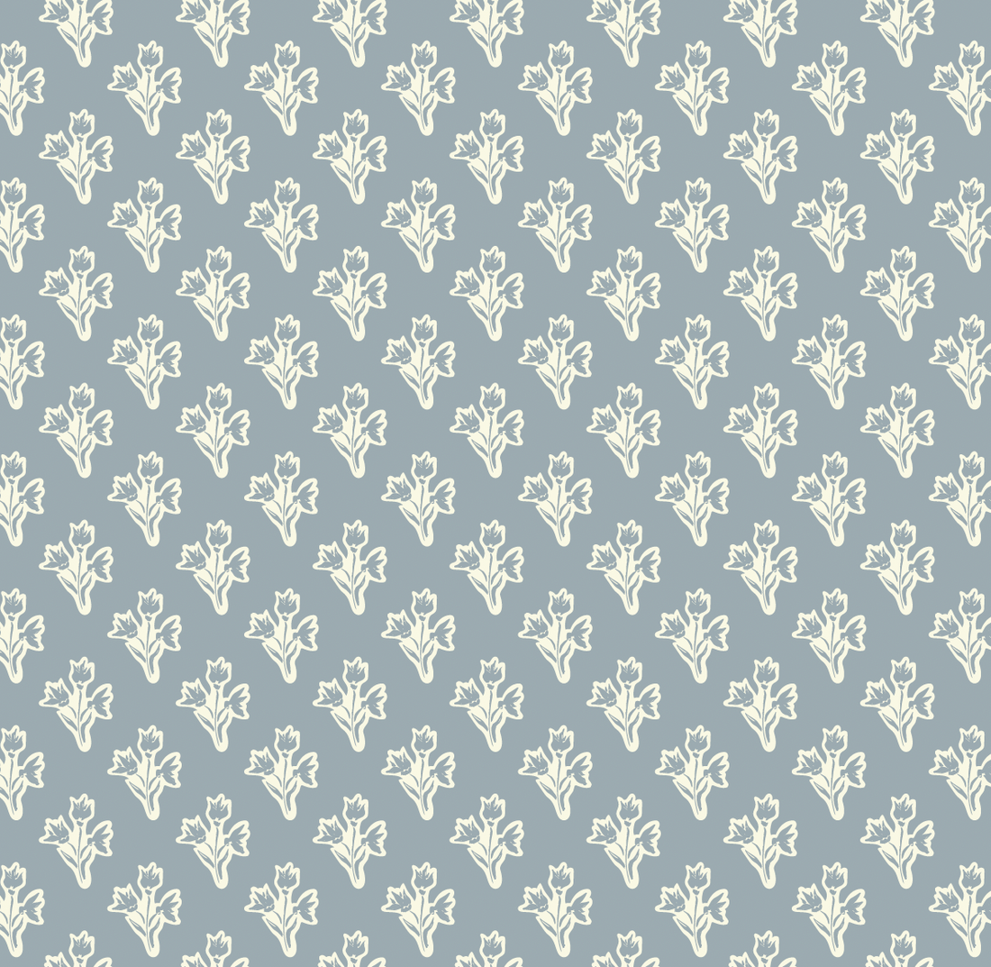 Ruthie Floral Wallpaper: Sage Green, Cream & Dusty Blue Traditional