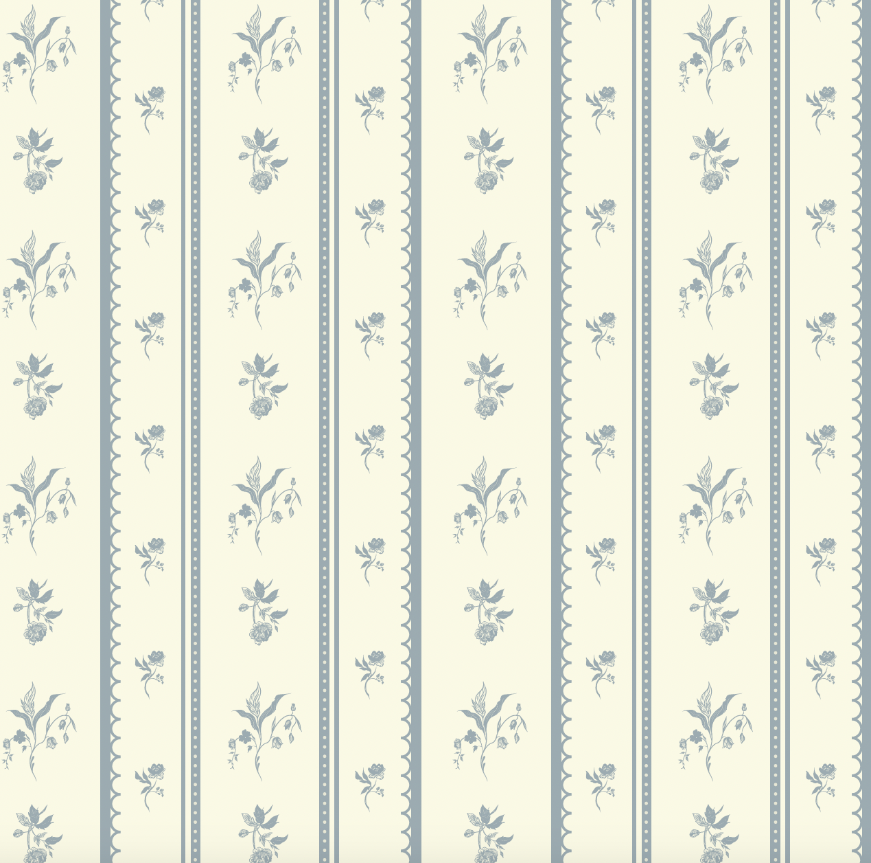 Lottie Striped Wallpaper in Beige Cream Muted-Green and Mauve
