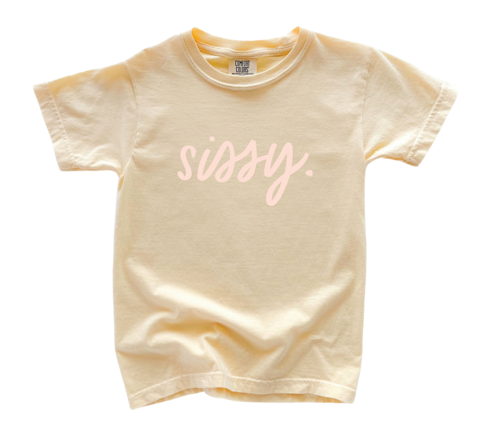 Sissy Garment Dyed Ringspun Cotton Crewneck Graphic T-Shirt
